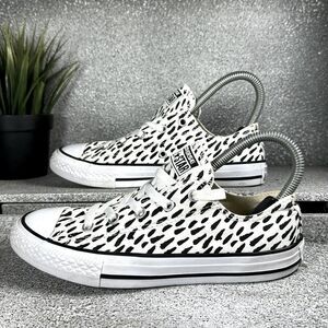 Converse All Stars CT OX White & Black Animal Print Sneakers Shoes Size 3